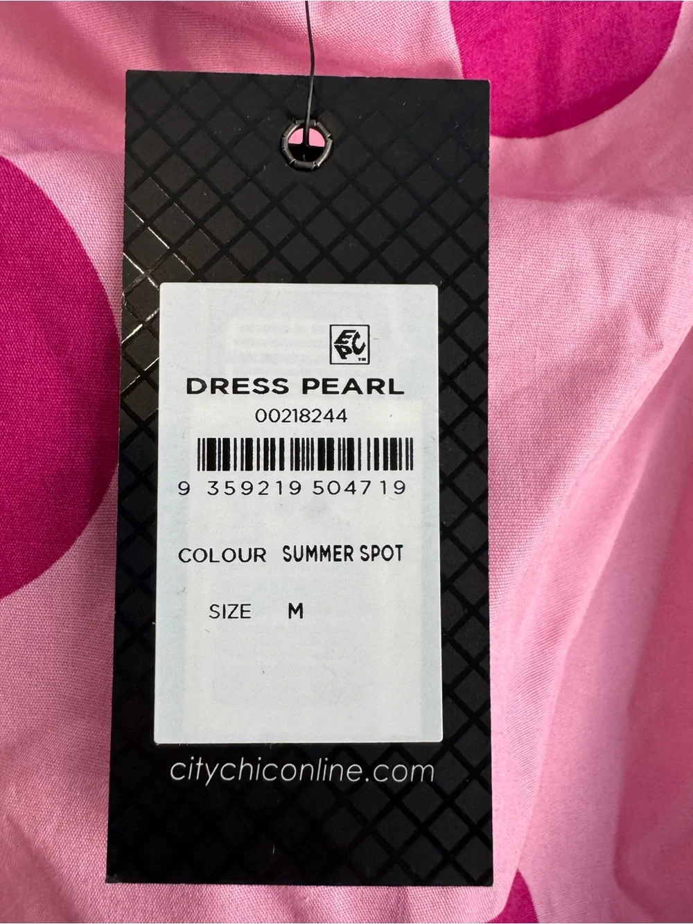 City Chic Pink Polka Dot Maxi Dress with Belt - Picture 2 of 4